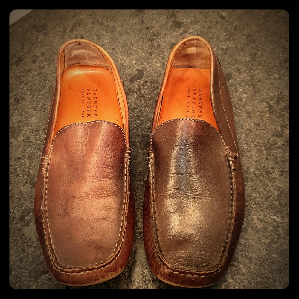 BARNEYS NEW YORK Leather Loafers Mens' - sz8.5